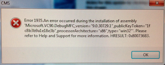 Example error message.